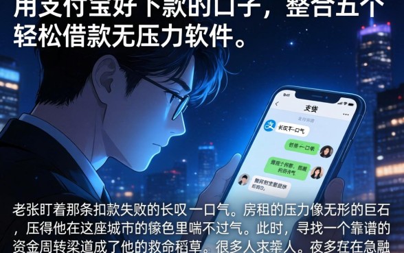 用支付宝好下款的口子，整合五个轻松借款无压力软件