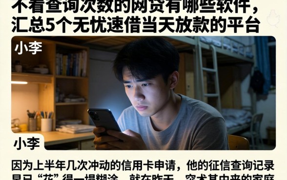 不看查询次数的网贷有哪些软件，汇总5个无忧速借当天放款的平台
