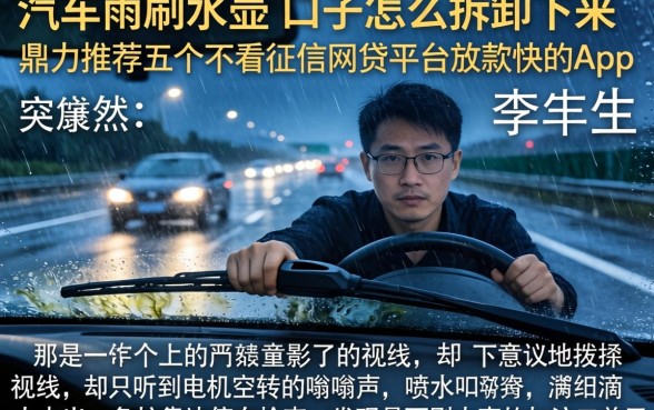 汽车雨刷水壶的口子怎么拆卸下来,鼎力推荐五个不看征信网贷平台放款快的app