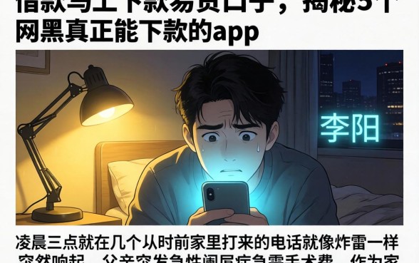 借款马上下款易贷的口子，揭秘5个网黑真正能下款的app
