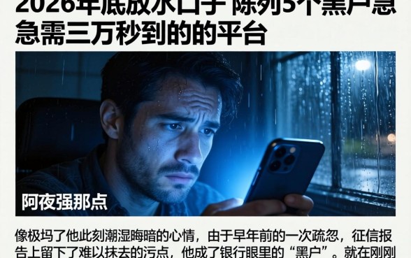 2026年底放水口子，陈列5个黑户急需三万秒到的的平台