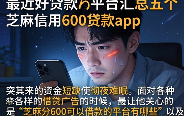 最近好贷款的平台，汇总五个芝麻信用600贷款app