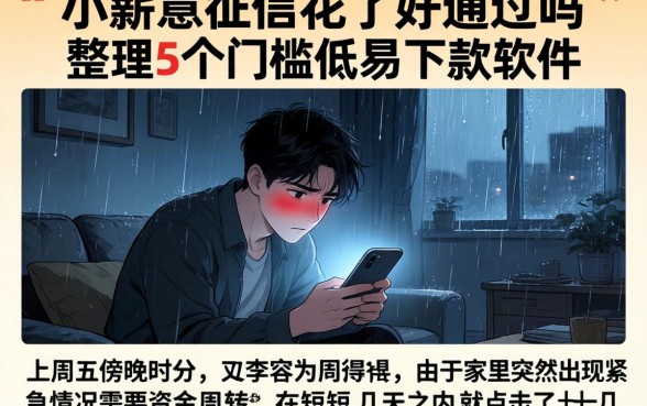 小薪意征信花了好通过吗，整理5个门槛低易下款软件