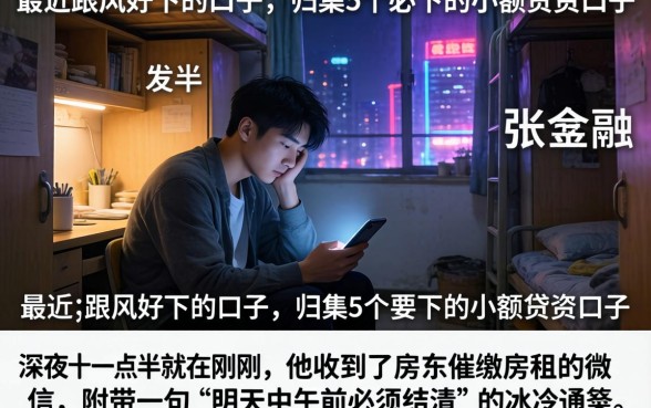 最近的跟风好下的口子，归集5个必下的小额贷款口子