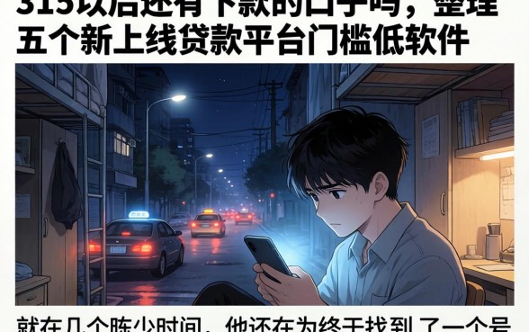 315以后还有下款的口子吗，整理五个新上线贷款平台门槛低软件