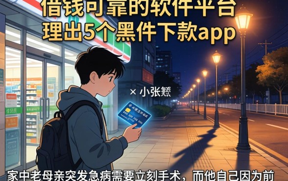 借钱可靠的软件平台，理出5个黑户下款app