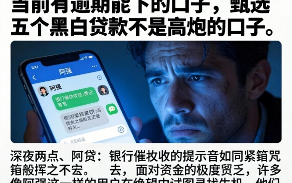 当前有逾期能下的口子，甄选五个黑白贷款不是高炮的口子