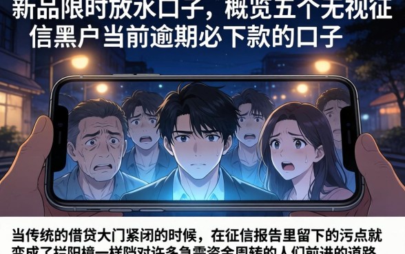 新品限时放水口子，概览五个无视征信黑户当前逾期必下款的口子