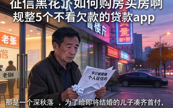 征信黑花了如何购房买房啊，规整5个不看欠款的贷款app