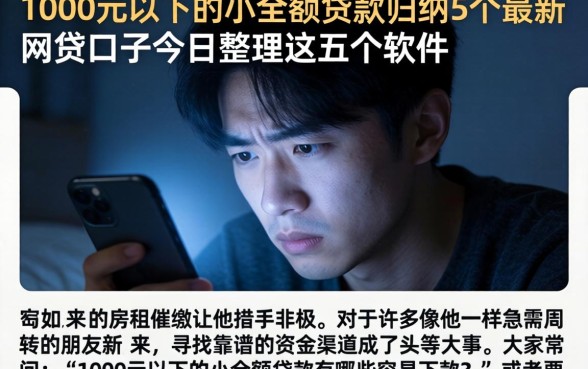 1000元以下的小额贷款，归纳5个最新网贷口子今日整理这五个软件