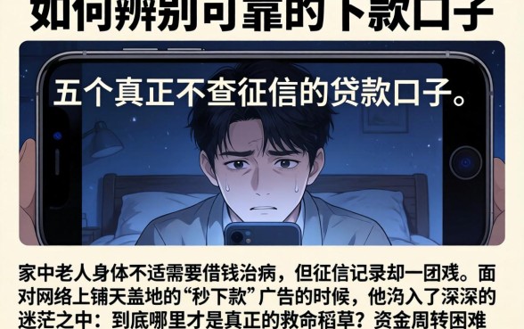 如何辨别可靠的下款口子，详细阐述五个真正不查征信的贷款口子