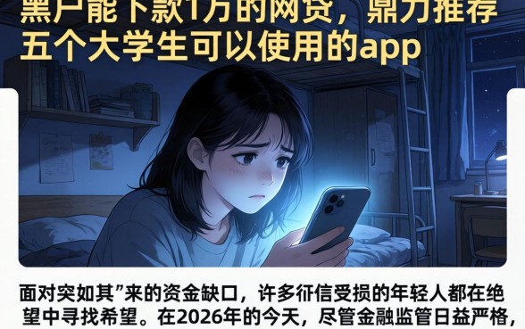 黑户能下款1万的网贷，鼎力推荐五个大学生可以使用的app