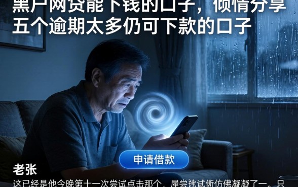 黑户网贷能下钱的口子，倾情分享五个逾期太多仍可下款的口子