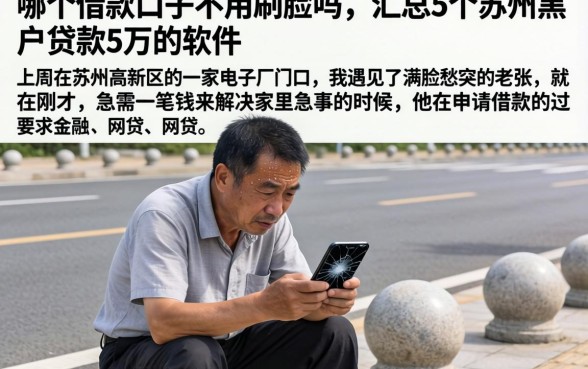 哪个借款口子不用刷脸吗，汇总5个苏州黑户贷款5万的软件