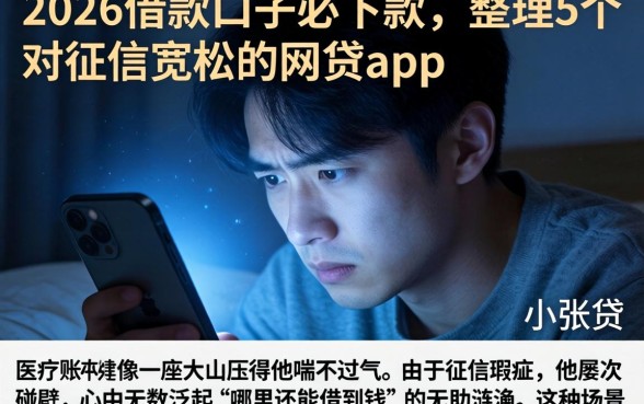 2026借款口子必下款，整理5个对征信宽松的网贷app