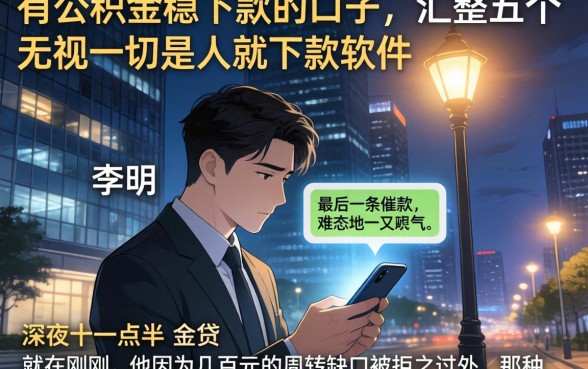 有公积金稳下款的口子，汇整五个无视一切是人就下款软件