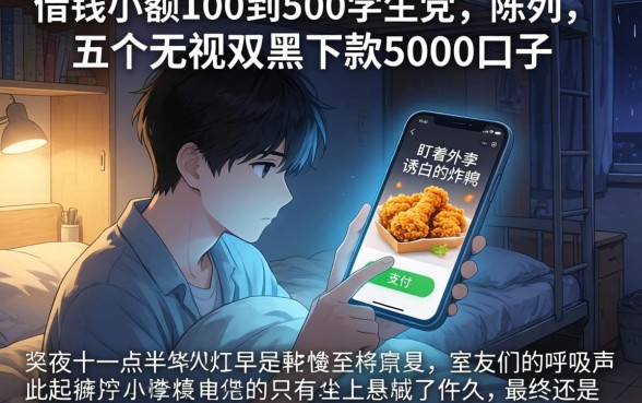 借钱小额100到500学生党，陈列五个无视双黑下款5000的口子