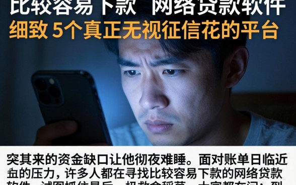 比较容易下款的网络贷款软件，细致阐述5个真正无视征信花的平台