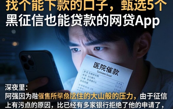 找个能下款的口子，甄选5个黑征信也能贷款的网贷app