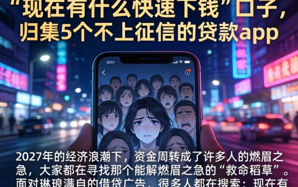 现在有什么快速下钱的口子，归集5个不上征信的贷款app