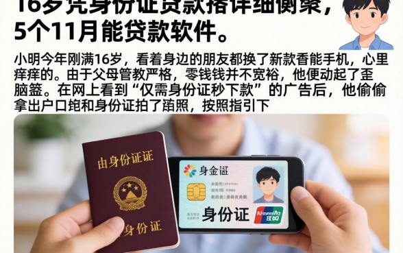 16岁凭身份证贷款，详细阐述5个11月能贷款的软件