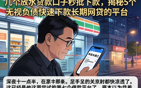 几个放水贷款口子秒批下款，揭秘5个无视负债快速下款长期网贷的平台