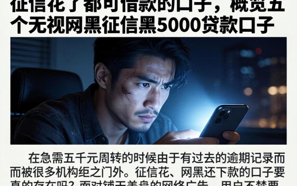 征信花了都可借款的口子，概览五个无视网黑征信黑5000贷款口子