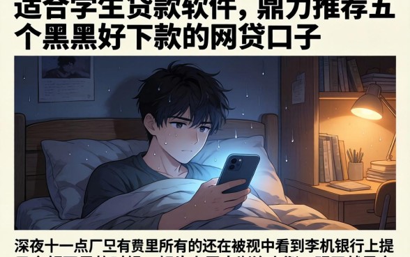 适合学生贷款软件，鼎力推荐五个黑户好下款的网贷口子