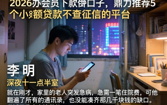 2026办会员下款的口子，鼎力推荐5个小额贷款不查征信的平台