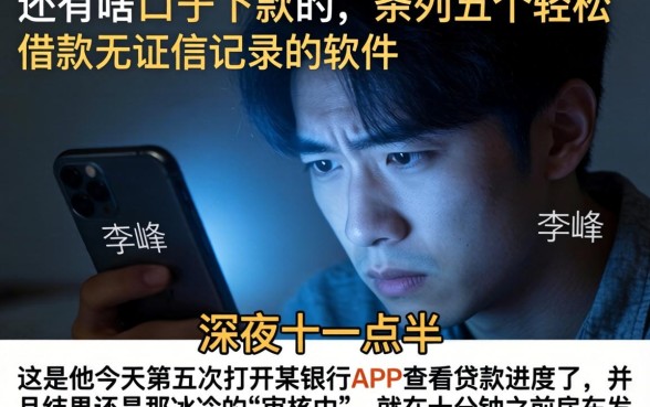 还有啥口子下款的，条列五个轻松借款无征信记录的软件