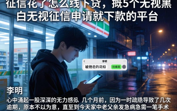 征信花了怎么线下贷，概览5个无视黑白无视征信申请就下款的平台