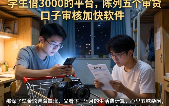 学生借3000的平台，陈列五个审贷口子审核加快的软件
