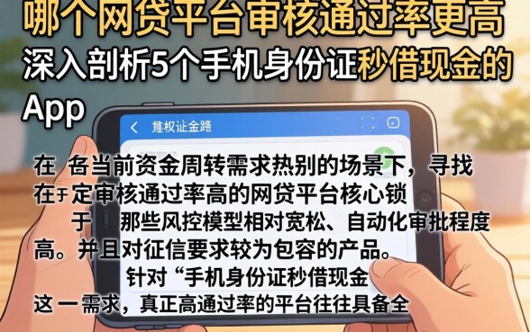 哪个网贷平台审核通过率更高，深入剖析5个手机身份证秒借现金的app