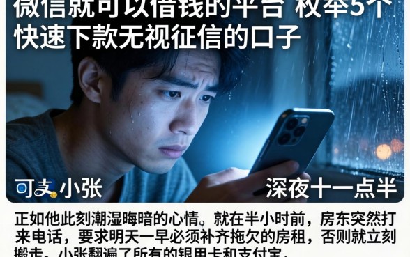 微信就可以借钱的平台，枚举5个快速下款无视征信的口子