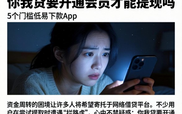 你我贷要开通会员才能提现吗，详细阐述5个门槛低易下款app
