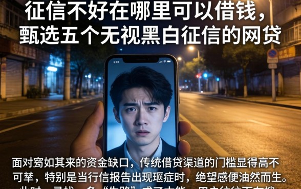 征信不好在哪里可以借钱，甄选五个无视黑白征信的网贷