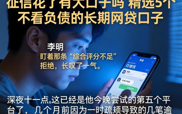 征信花了有大口子吗，精选5个不看负债的长期网贷口子