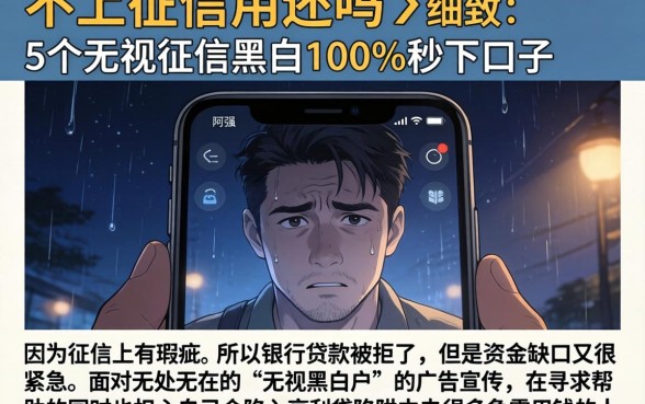不上征信的用还吗，细致阐述5个无视征信黑白100%秒下口子