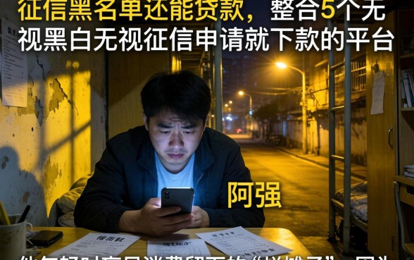 征信黑名单还能贷款，整合5个无视黑白无视征信申请就下款的平台