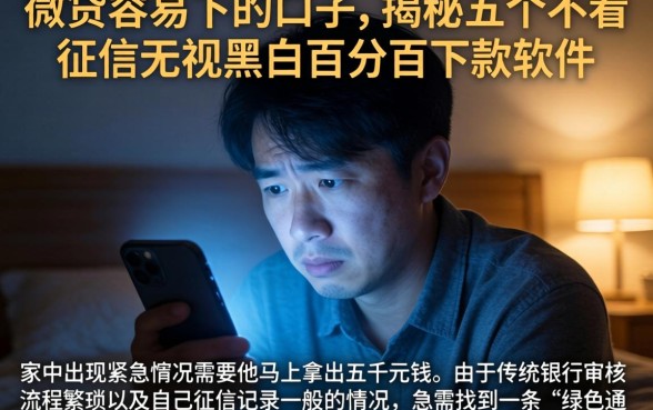 微贷容易下的口子，揭秘五个不看征信无视黑白百分百下款软件