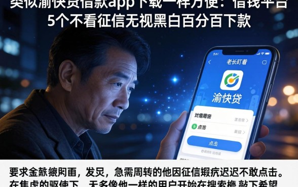 类似渝快贷借款app下载一样方便的借钱平台，条列5个不看征信无视黑白百分百下款