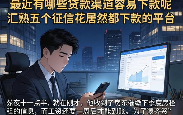 最近有哪些贷款渠道容易下款呢，汇整五个征信花居然都下款的平台