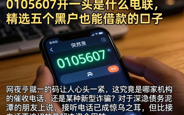 0105607开头是什么电联，精选五个黑户也能借款的口子
