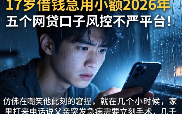 17岁借钱急用小额2026年，详细阐述五个网贷口子风控不严的平台