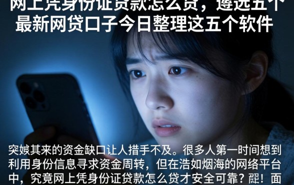 网上凭身份证贷款怎么贷，遴选五个最新网贷口子今日整理这五个软件