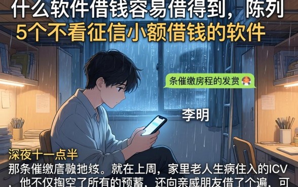 什么软件借钱容易借得到,陈列5个不看征信小额借钱的软件