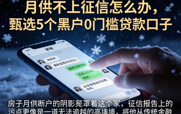 月供不上征信怎么办，甄选5个黑户0门槛贷款口子