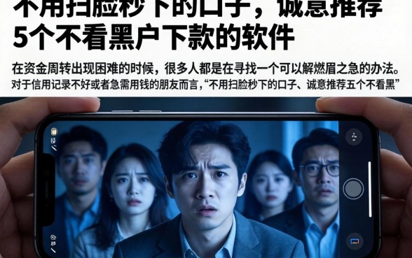不用扫脸秒下的口子，诚意推荐5个不看黑户下款的软件
