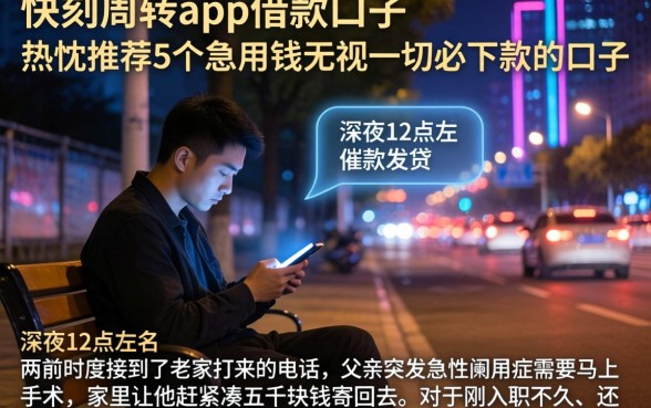 快刻周转app借款口子，热忱推荐5个急用钱无视一切必下款的口子