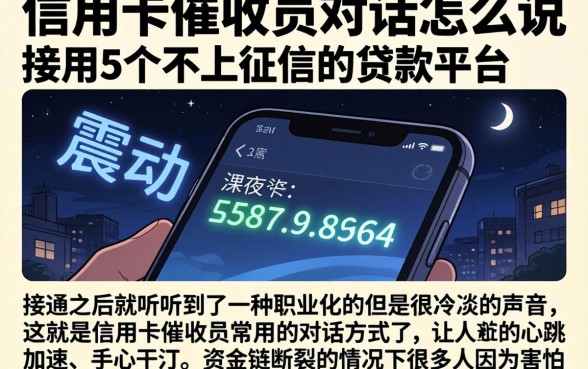 信用卡催收员对话怎么说，理出5个不上征信的贷款平台